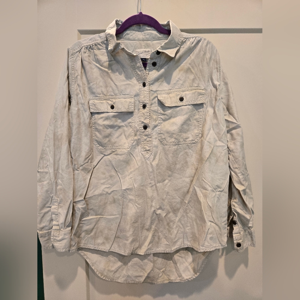 Universal Thread Cream Button-Down Shirt